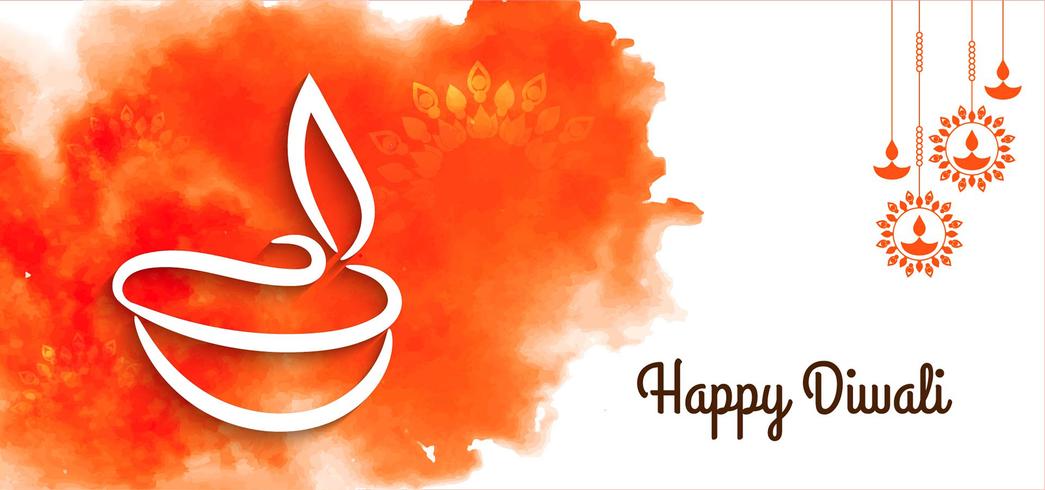 Diseño artístico Happy Diwali vector