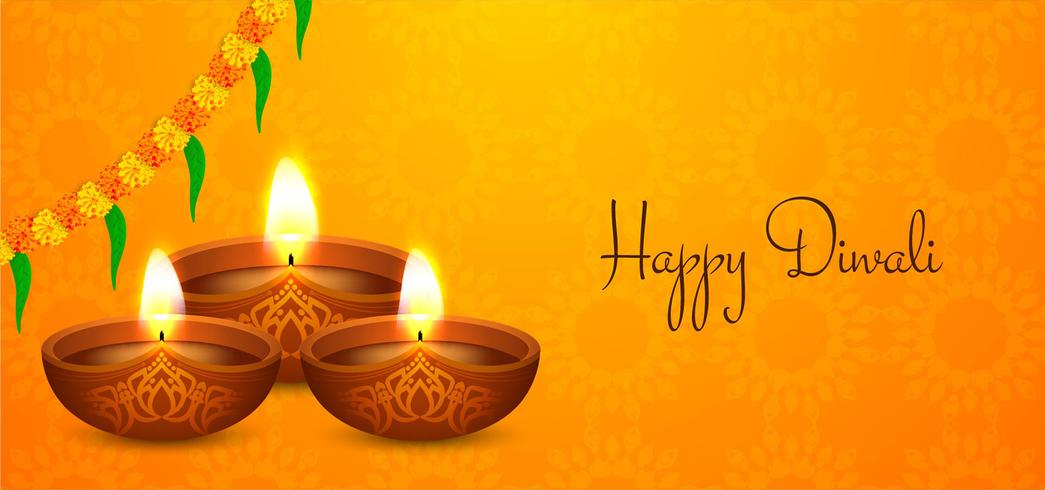 Happy Diwali religious  design vector