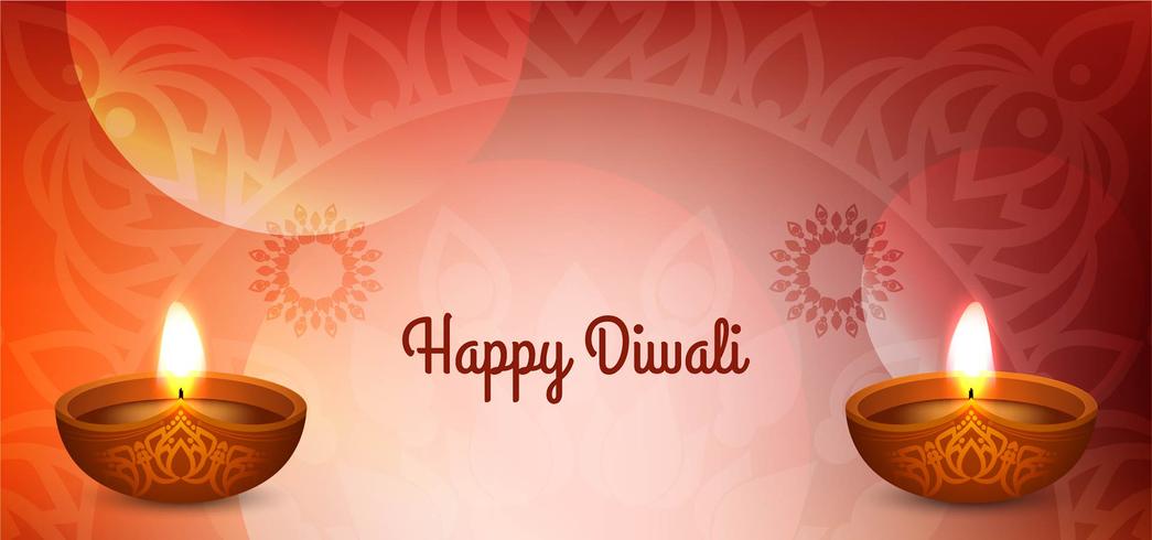 Happy Diwali stylish festival design vector