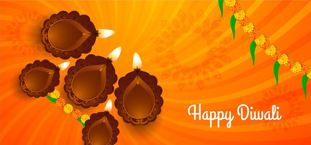 Happy Diwali Indian festival design vector