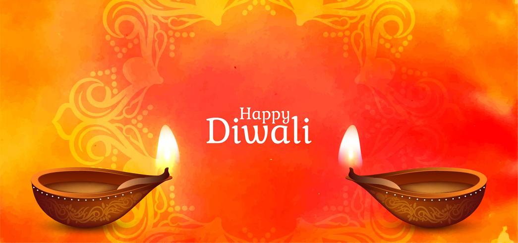 Happy Diwali festive greeting design vector