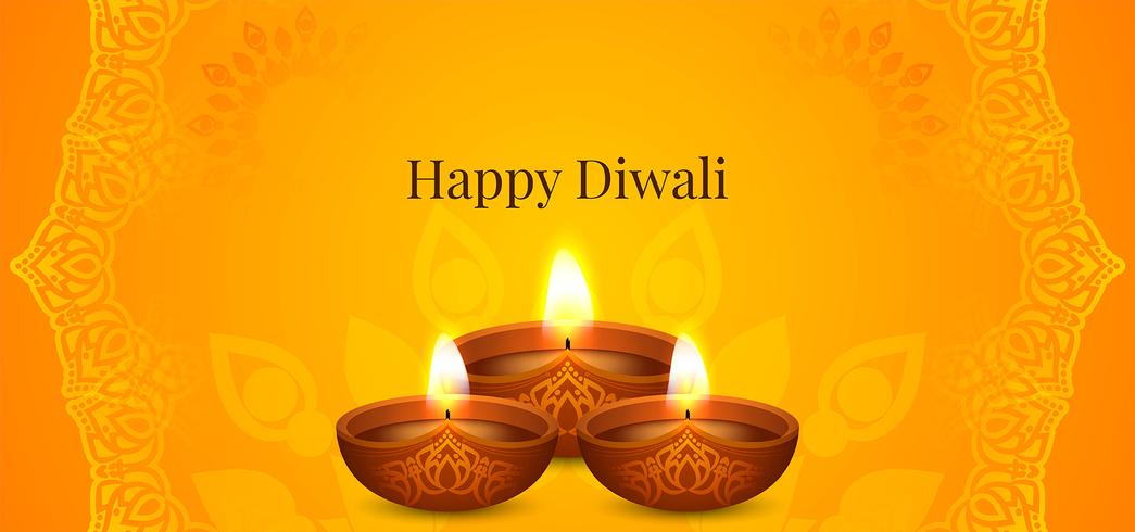 Happy Diwali bright festival design vector