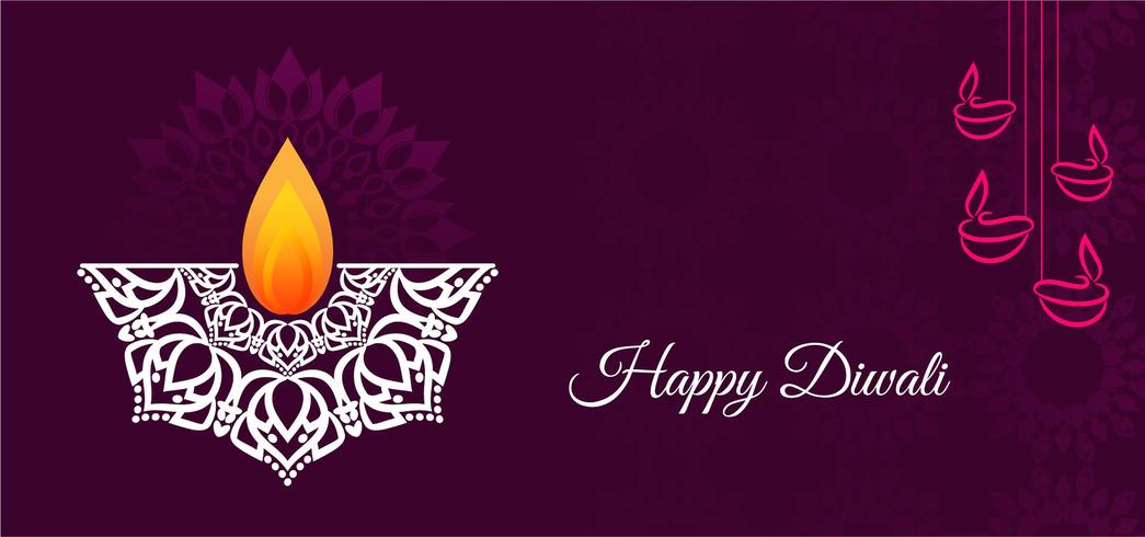 Beautiful elegant Happy Diwali design vector