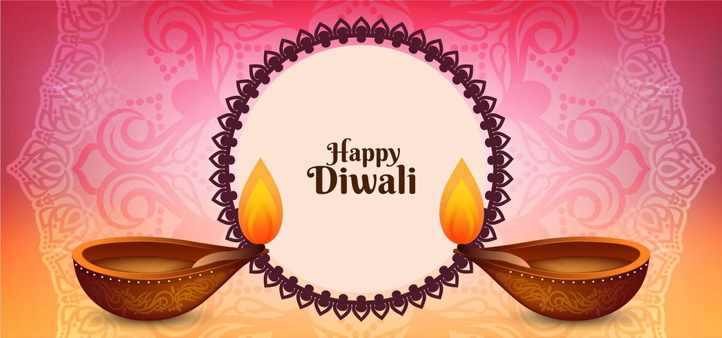 Happy Diwali diseño decorativo vector