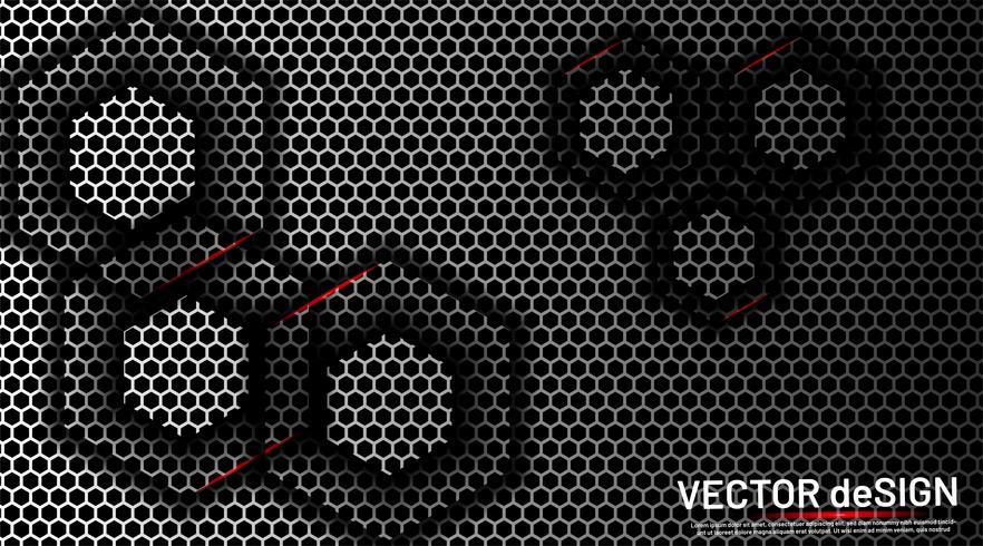 Background Hexagonal geometric pattern vector