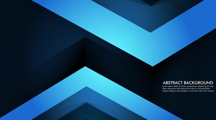 Abstract blue background with triangles vector