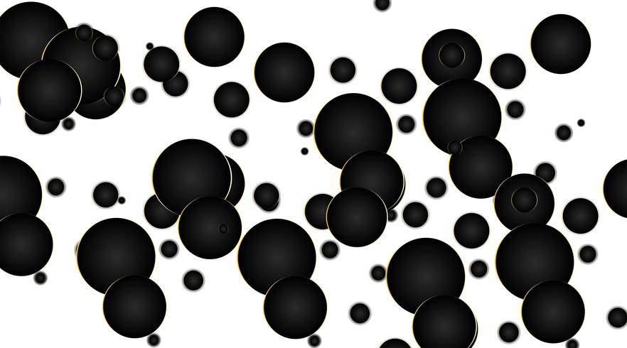 black circle with gold outline on a white background vector