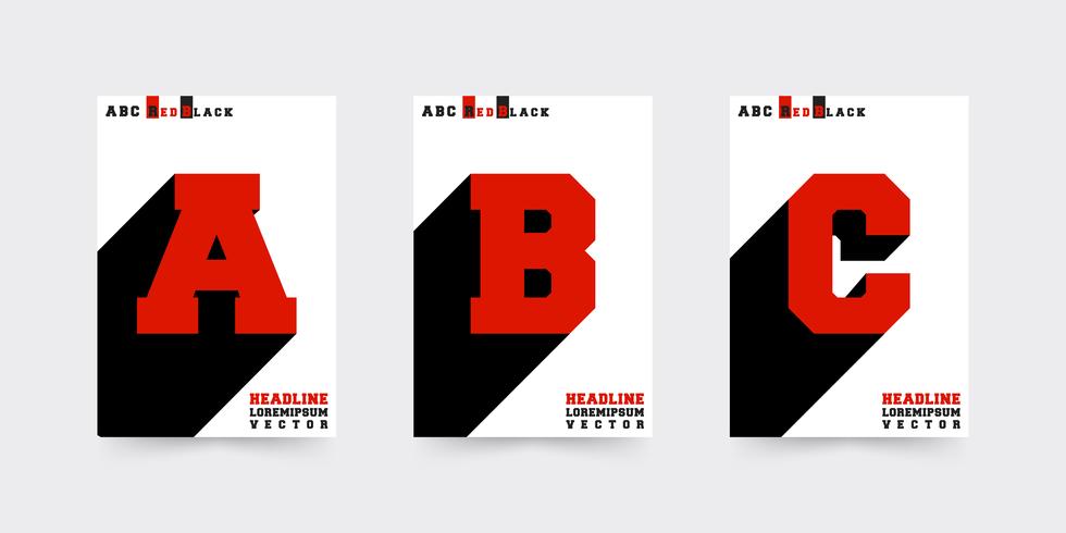 Conjunto de plantillas de portada de folleto ABC vector