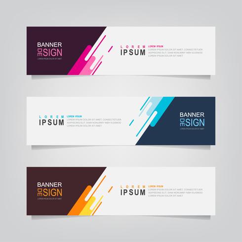 Set of Geometric Color Splash Banners  vector