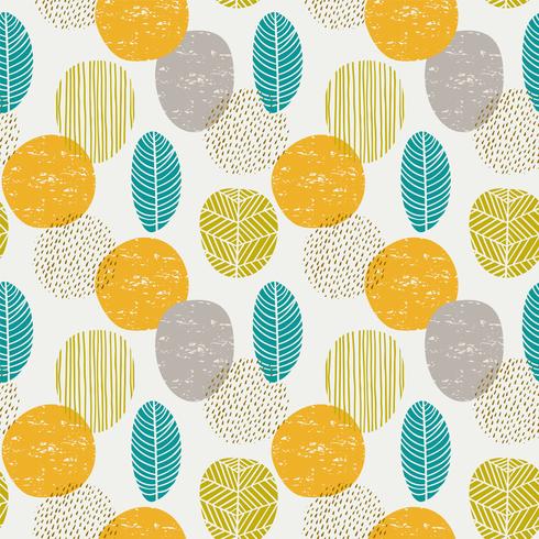 Abstract autumn seamless pattern with leaves vector