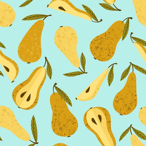 Seamless pattern with pears  vector