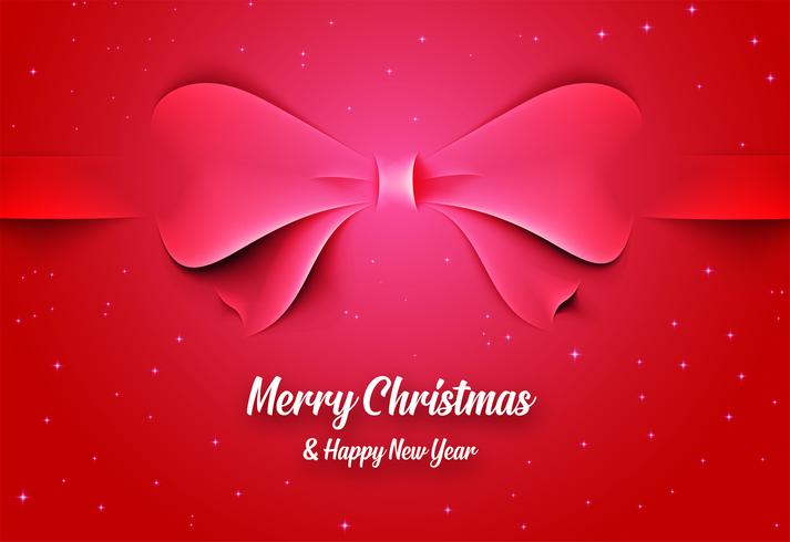 Christmas Card with Bow vector