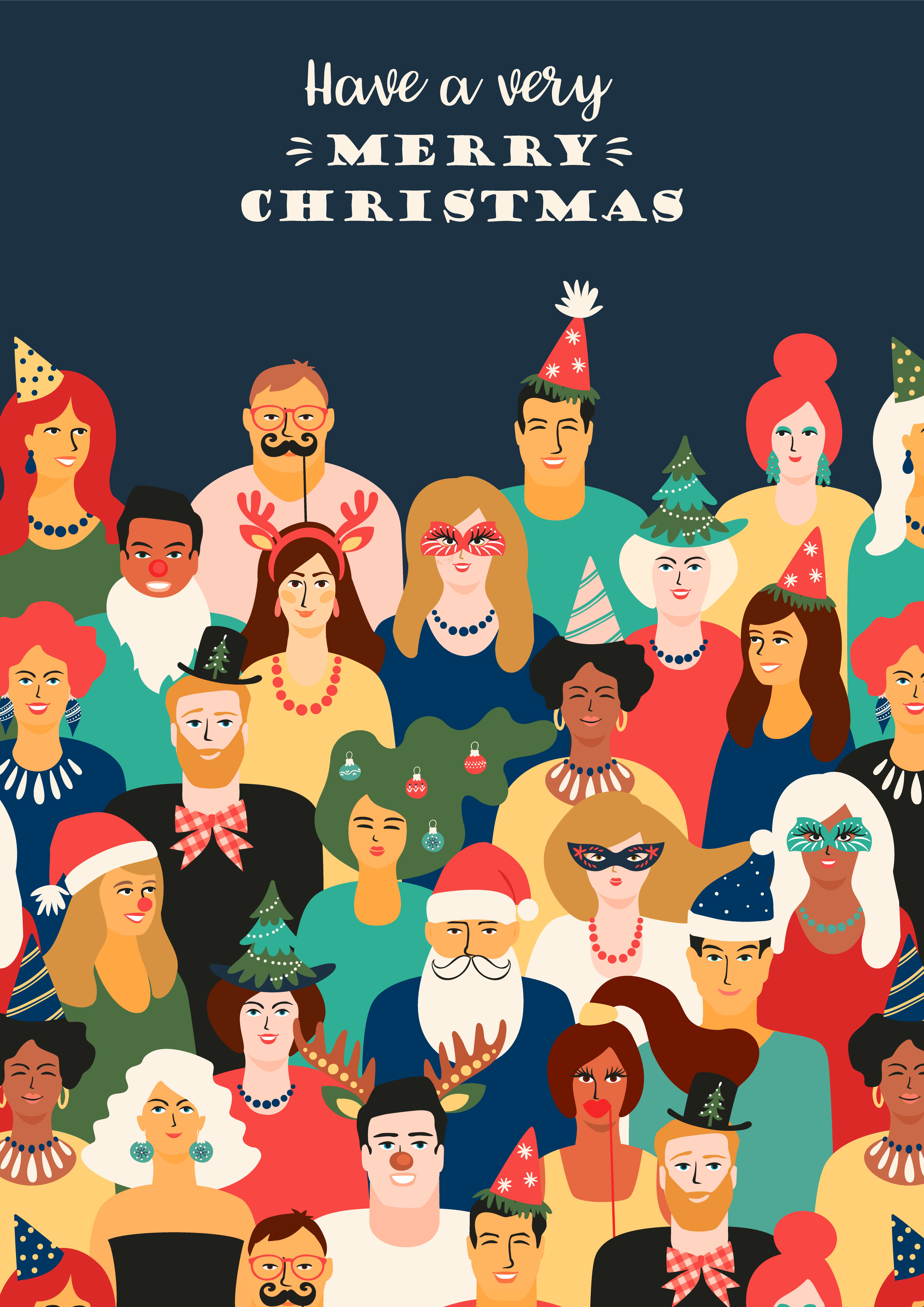 Christmas and Happy New Year illustration 676418 Vector Art at Vecteezy