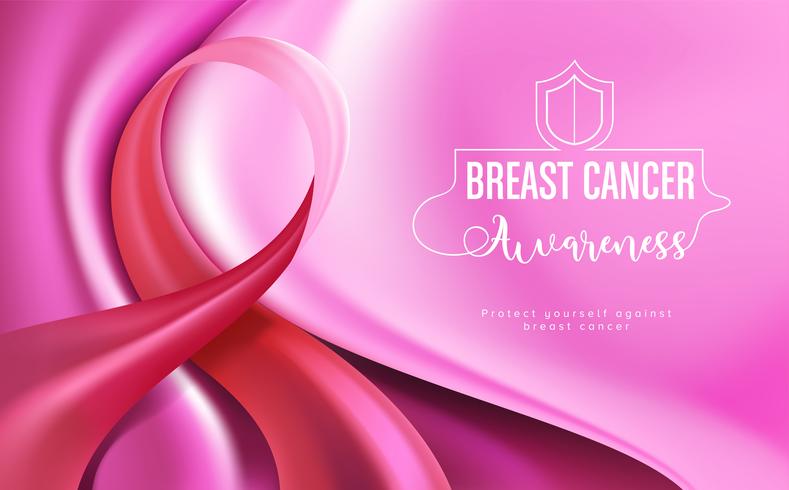 Breast Cancer Awareness Campaign Card vector