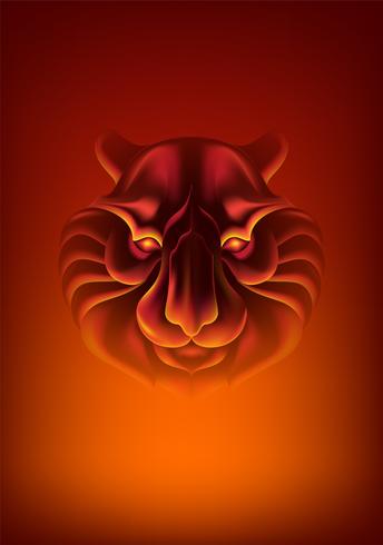 Abstract Tiger Face vector