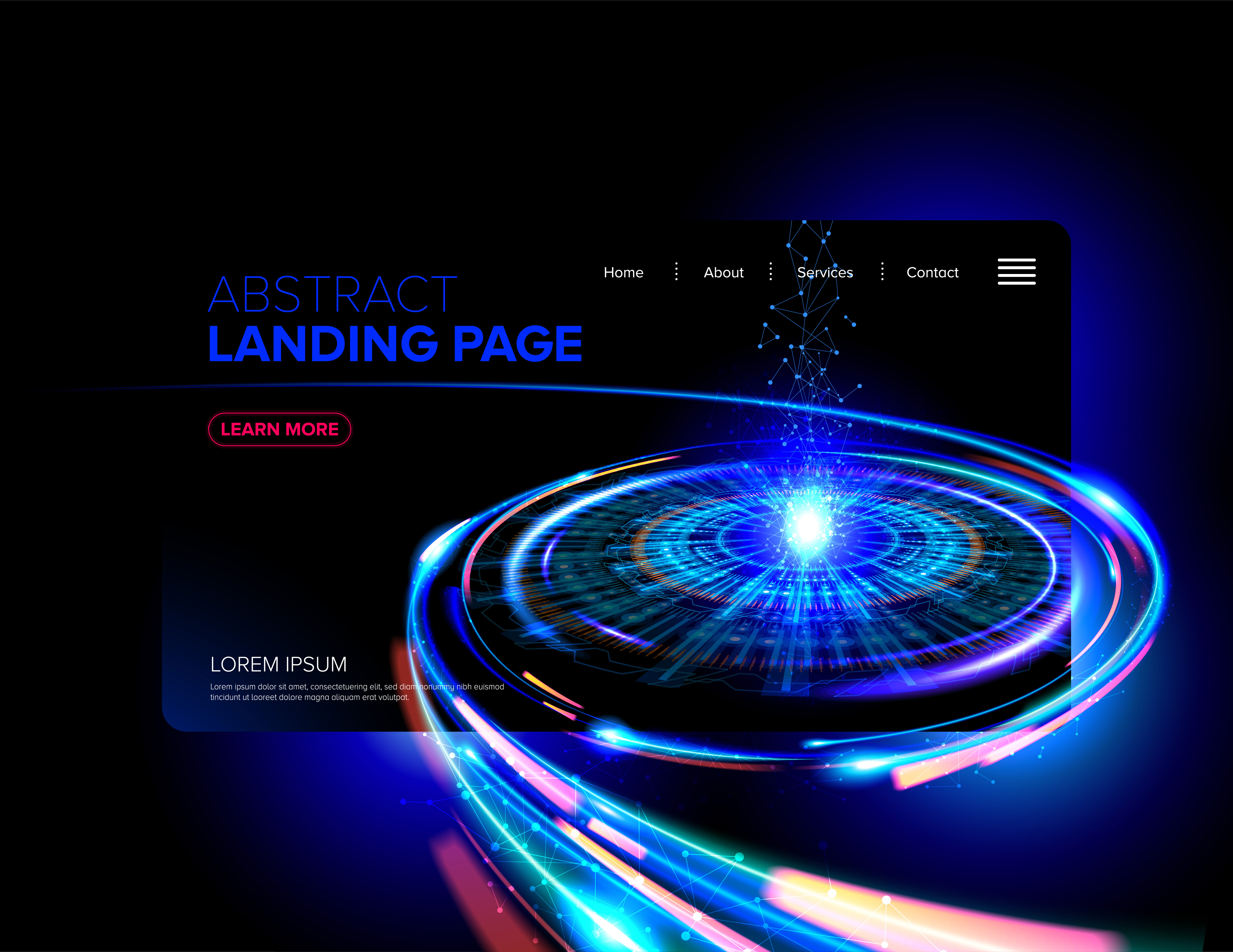  Abstract  Futuristic  Landing Page Design 676464 Download 