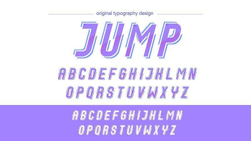 Purple Angled Italic  Action Typography vector