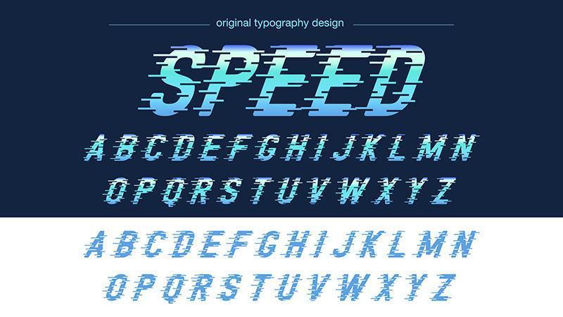 Blue Speed Motion Sports Typography vector