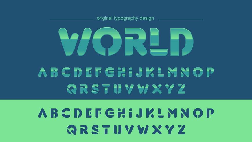 Green  Blue Chrome Sports Typography vector