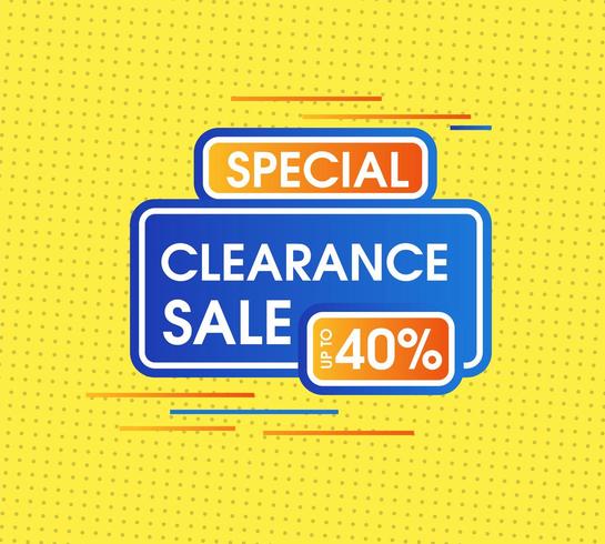 Abstract clearance sale with yellow minimal background vector