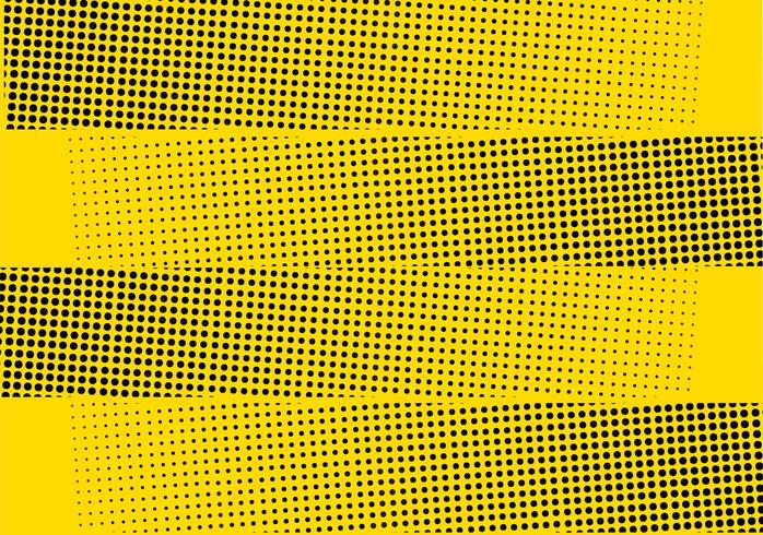 Yellow halftone dotted stripes vector