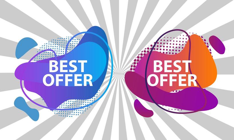 Vector best offer sale design with background