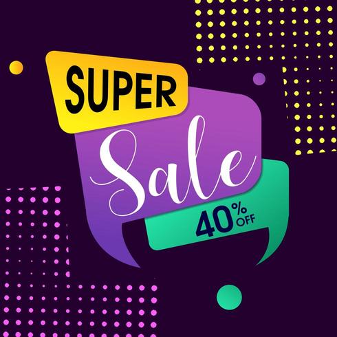 Super sale design with halftone background vector
