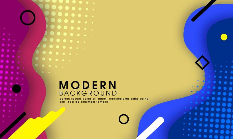 Abstract modern fluid banner background vector