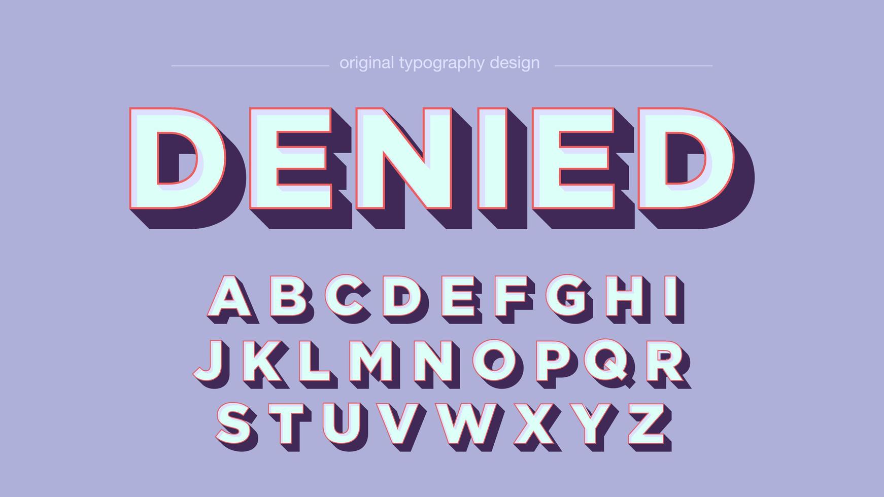 Bold Colorful Shadow Artistic Font 676675 Vector Art at Vecteezy