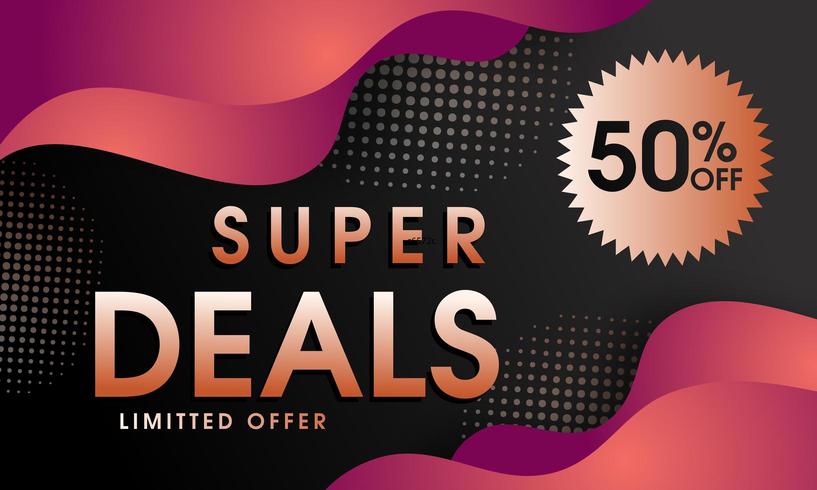 Super deal abstract banner  vector