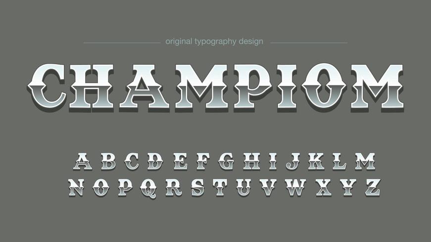 Chrome Steel Vintage Artistic Typography vector