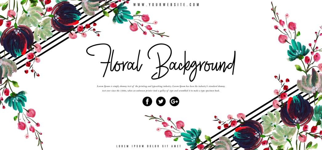 Beautiful Watercolor Floral Background vector