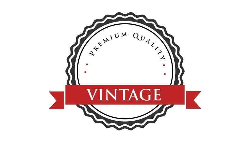 Minimal Vintage black badge design vector