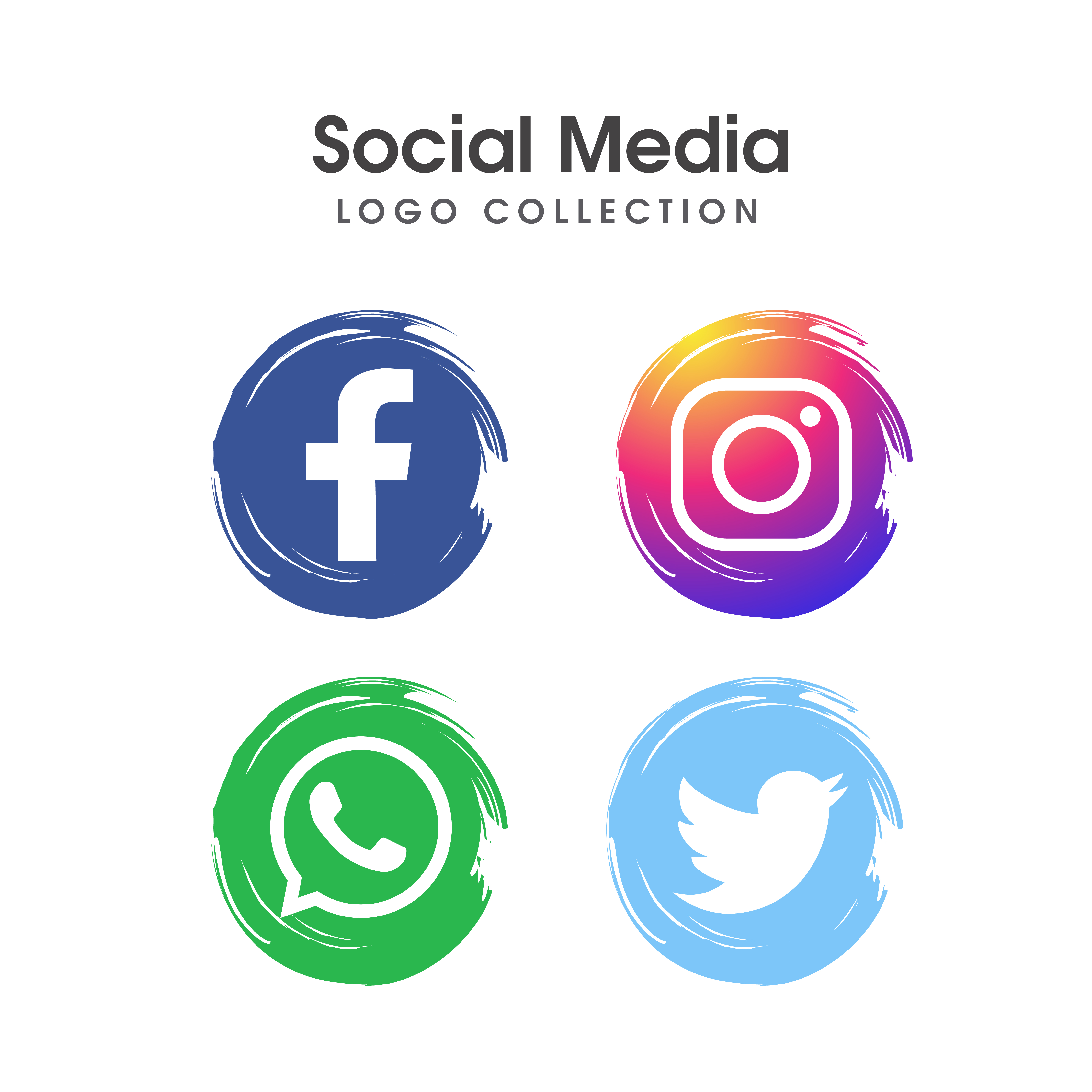Social Media Logo Icon Set 676835 Vector Art At Vecteezy