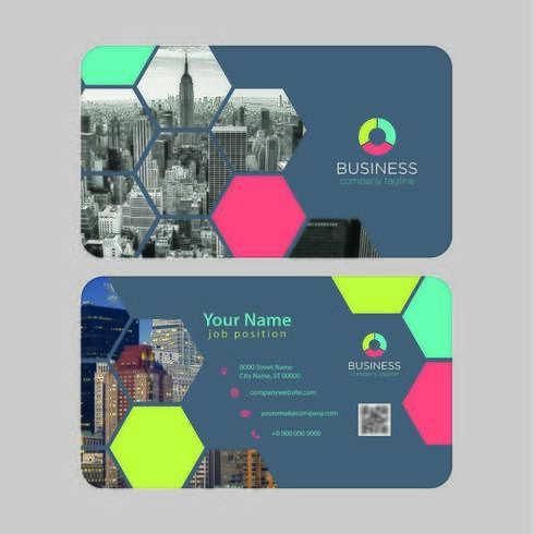 Modern Colorful Business Card vector