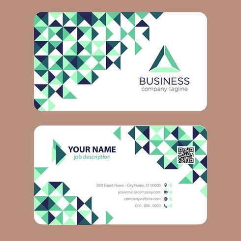 Geometric Modern Colorful Business Card vector
