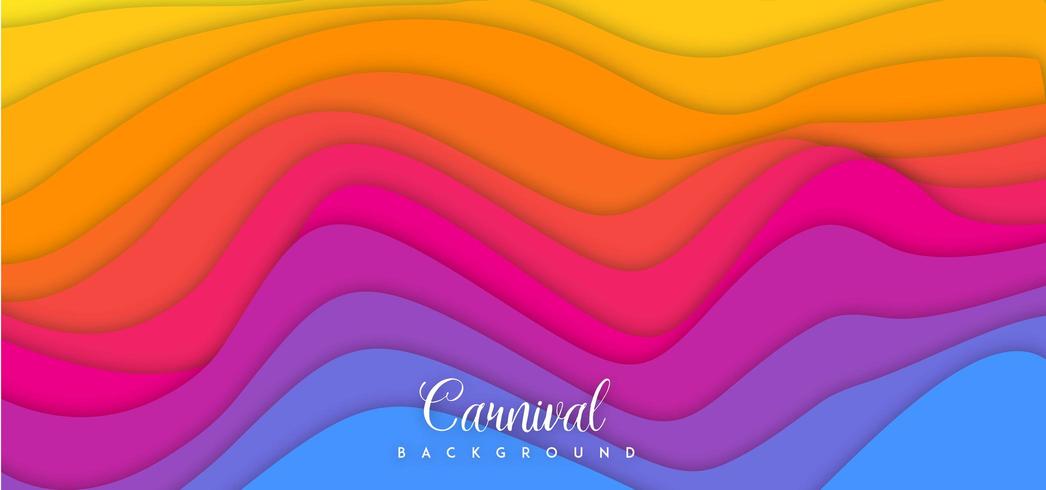 Colorful Wave Carnival Background  vector