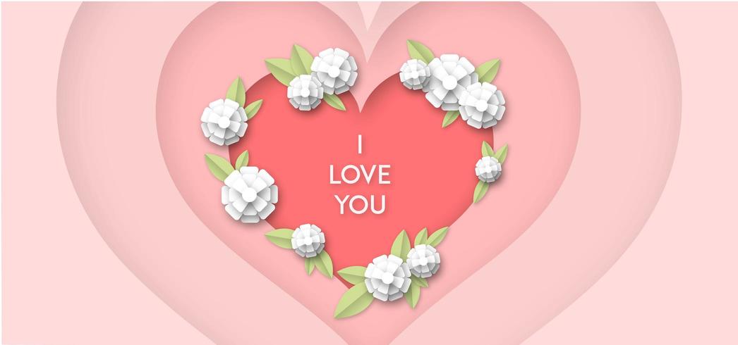 Love Heart Background vector