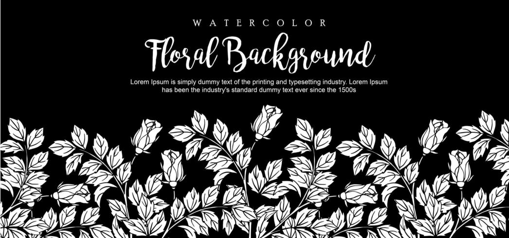 Beautiful Watercolor Floral Background vector