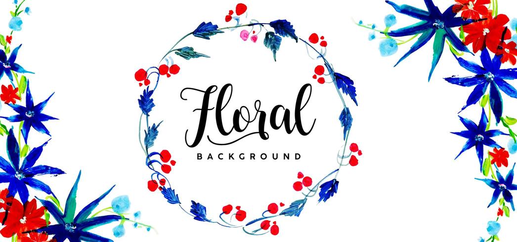 Beautiful Watercolor Floral Background vector