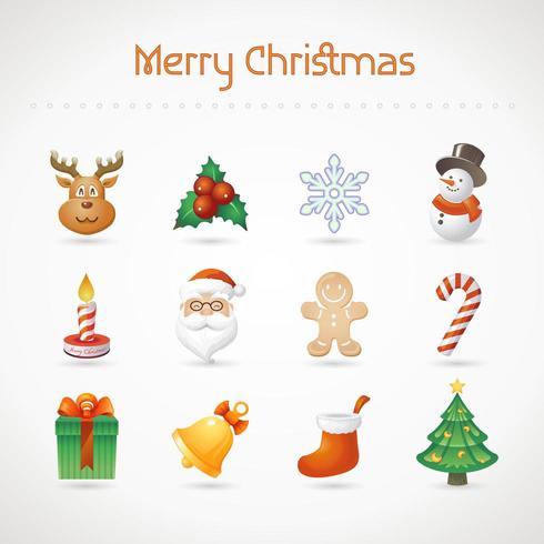 Christmas icon set vector