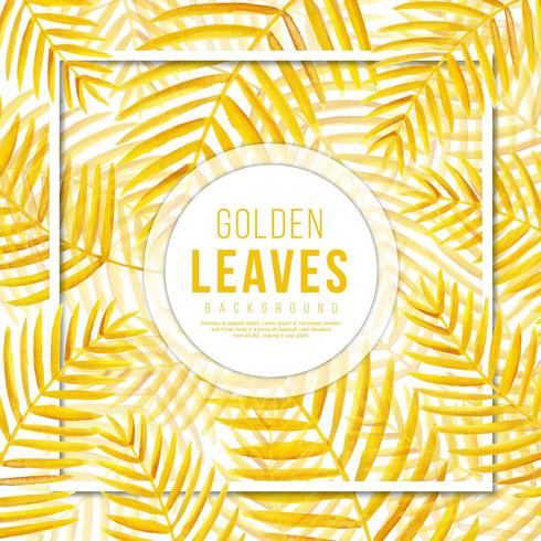 Golden Leaves Background vector