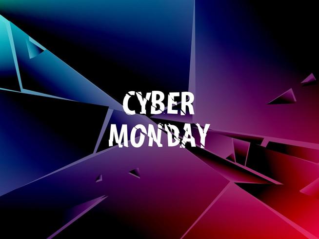 Modern explosion abstract banner. Cyber Monday. vector