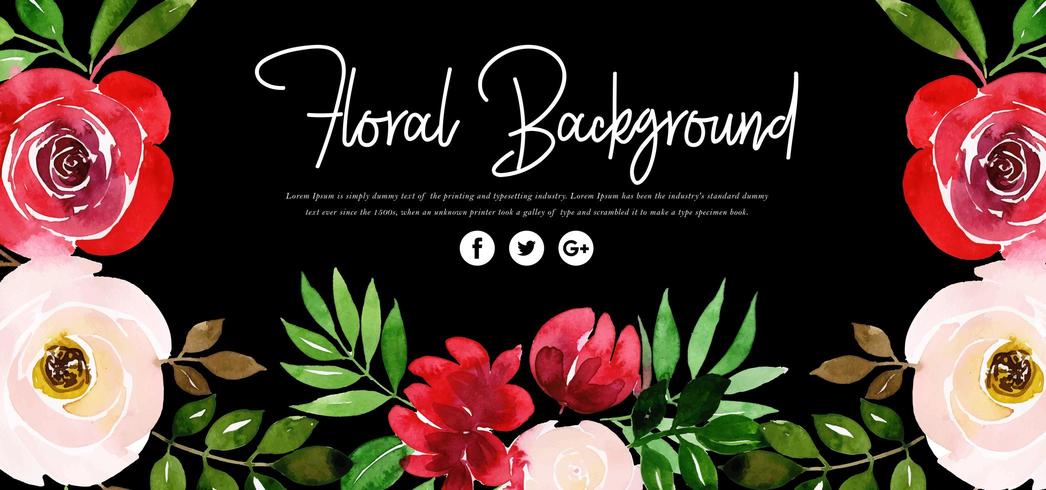 Beautiful Watercolor Floral Background vector
