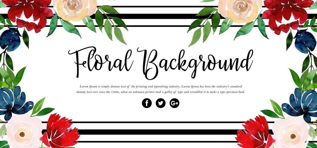 Beautiful Watercolor Floral Background vector