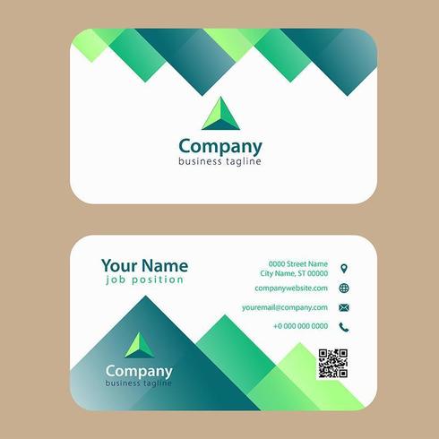 Green Modern Colorful Business Card vector