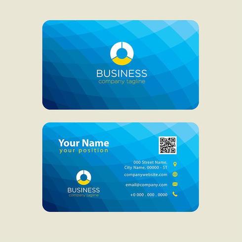 Blue Low Poly Modern Colorful Business Card vector