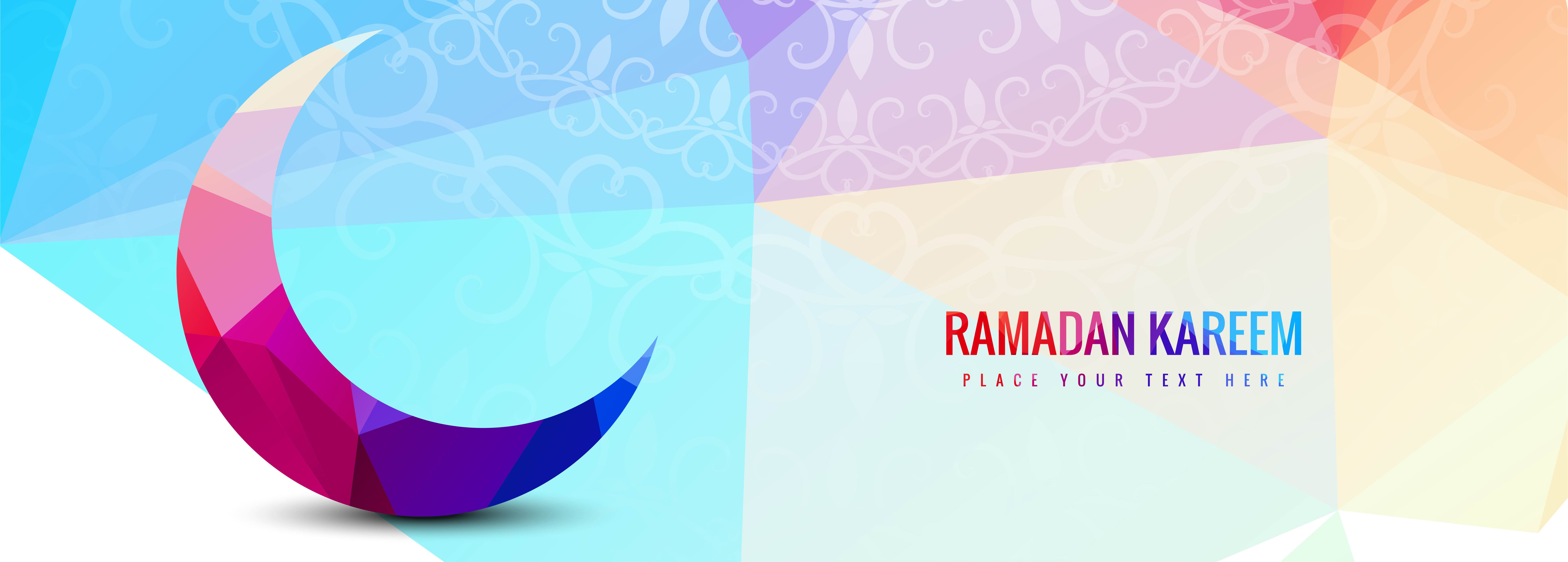 Ramadan kareem colorful geometric template - Download Free Vectors ...