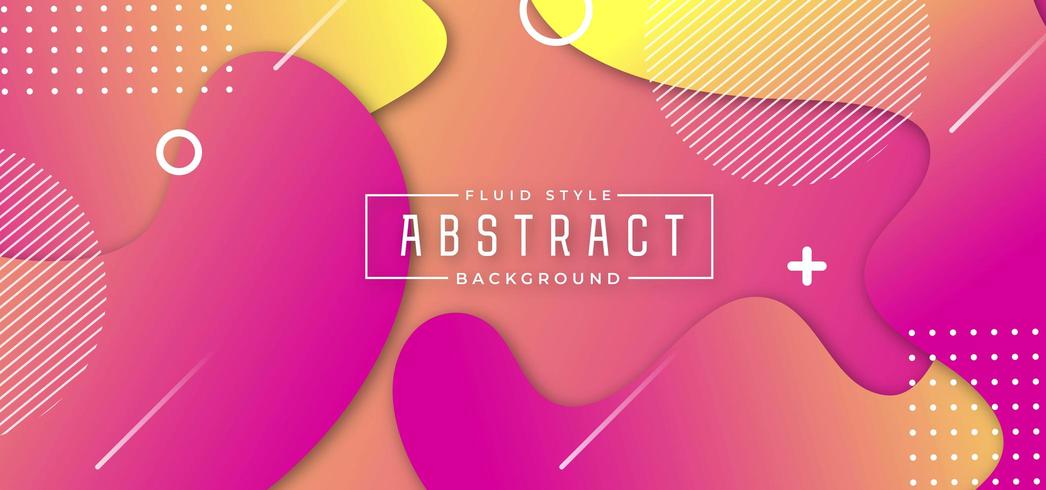 Fondo fluido abstracto rosa y amarillo vector