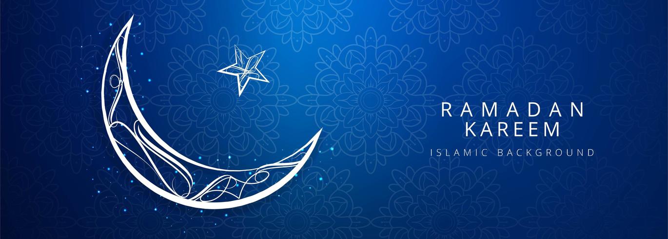 Ramadan Kareem Blue Moon Design vector